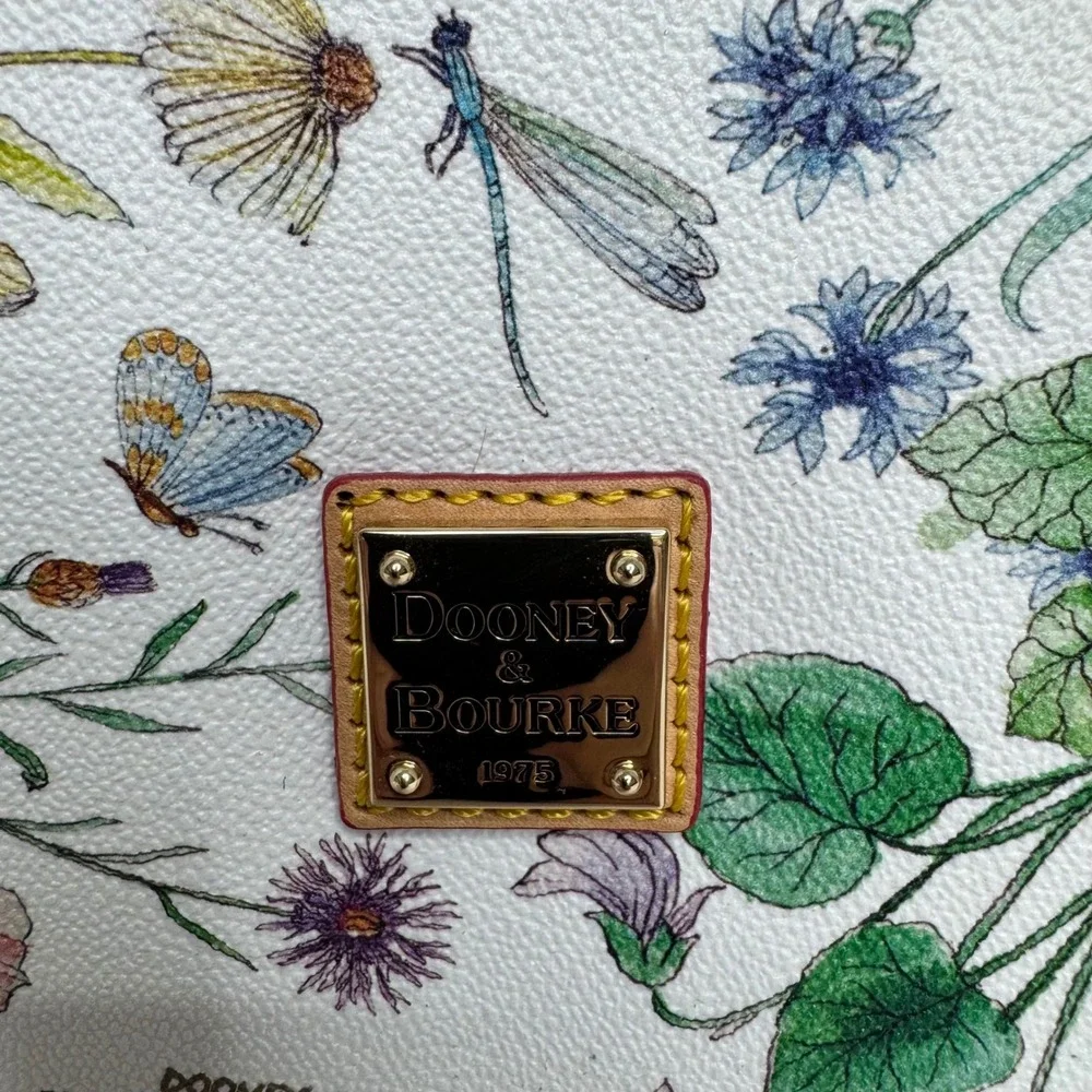 Dooney & Bourke Geena Satchel White Wildflower Floral Handbag BBOTA1327 WHNA NEW